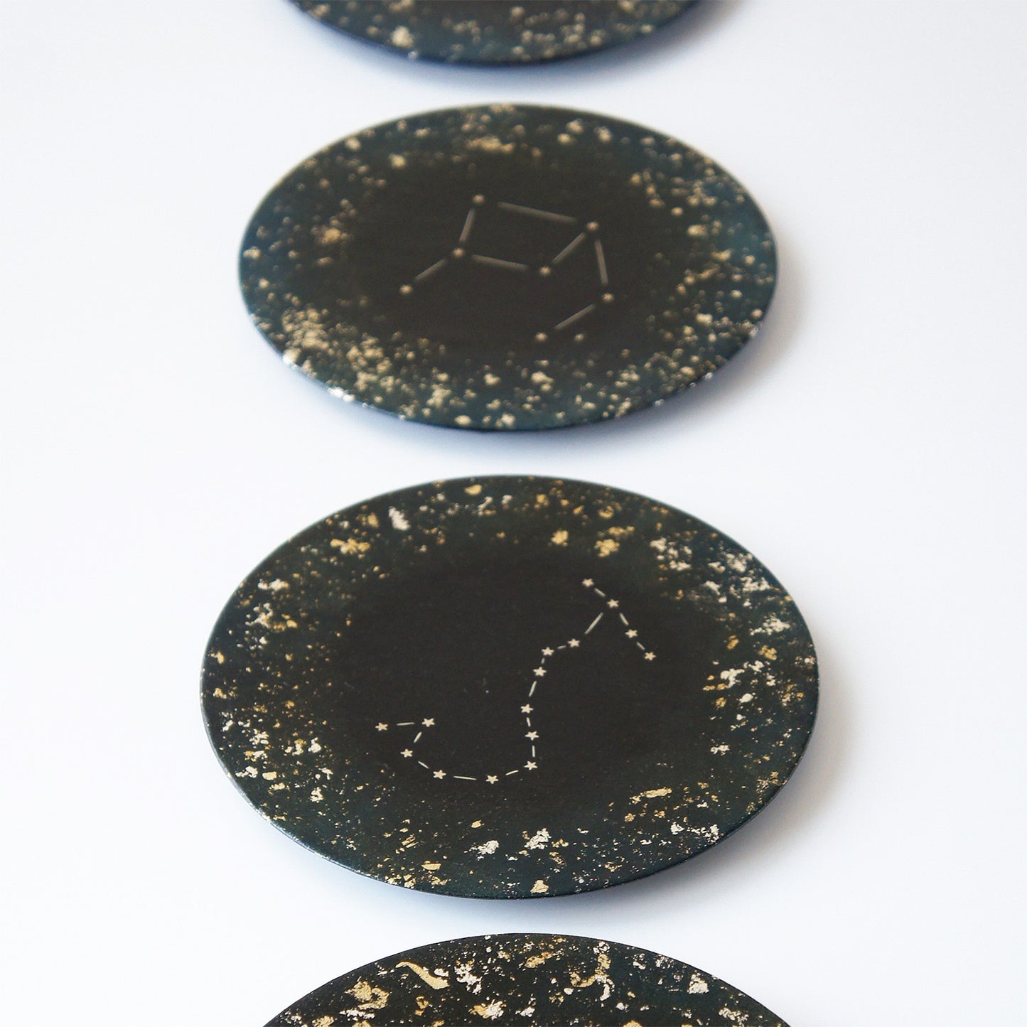 十二星座　和紙貼りフラットプレート