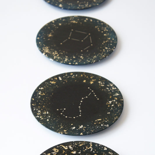 十二星座　和紙貼りフラットプレート