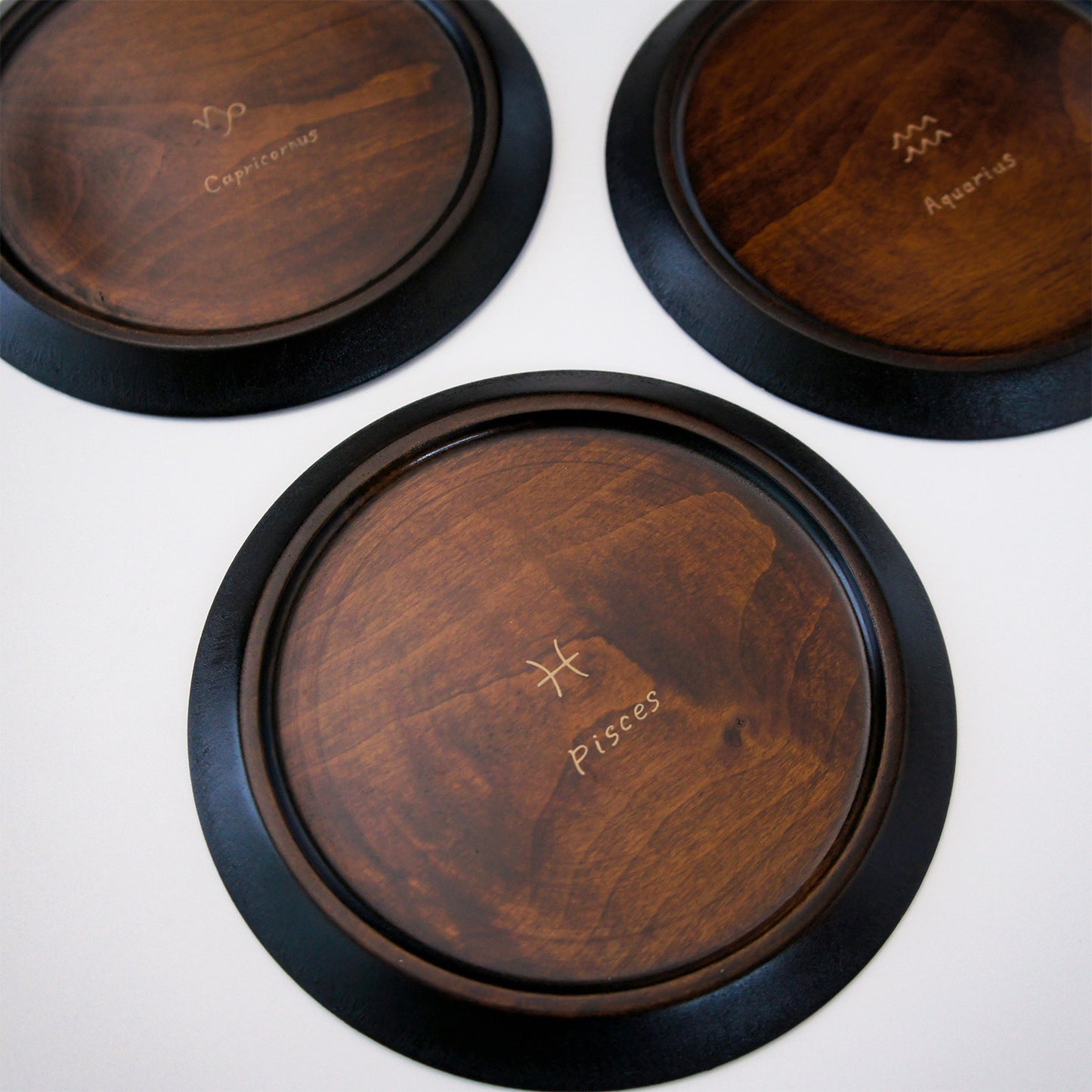 十二星座　和紙貼りフラットプレート