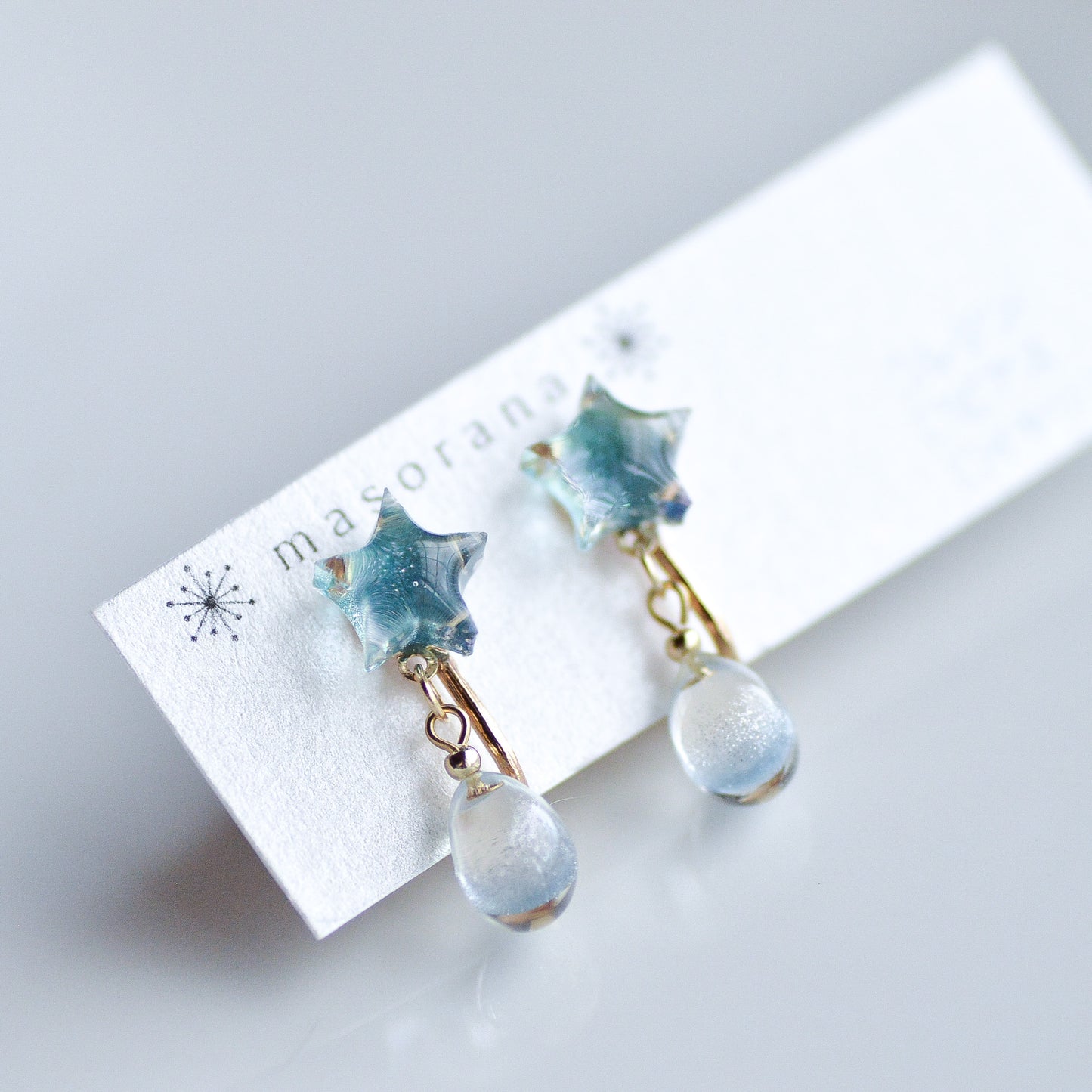 星空の夜の雫イヤリングorピアス