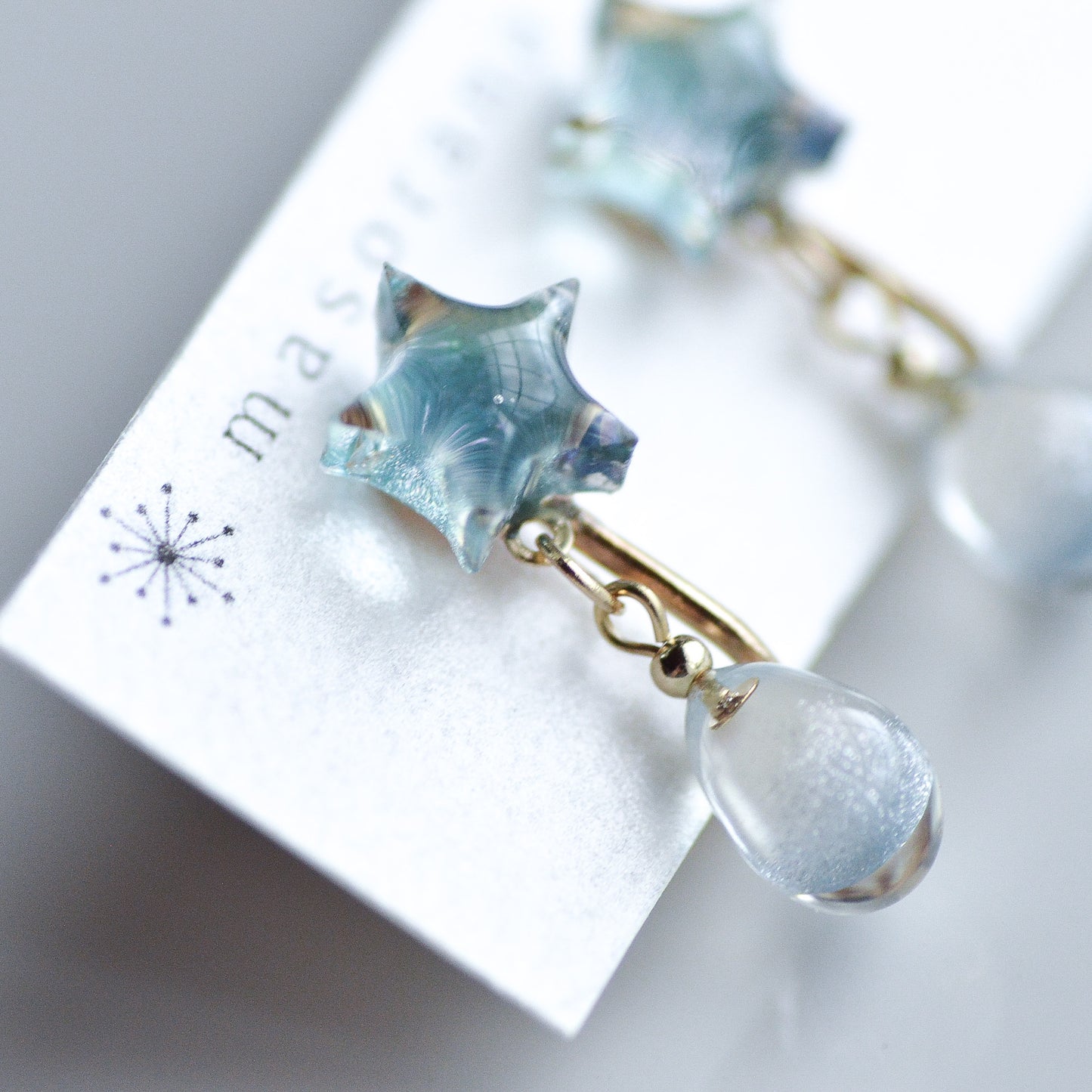 星空の夜の雫イヤリングorピアス