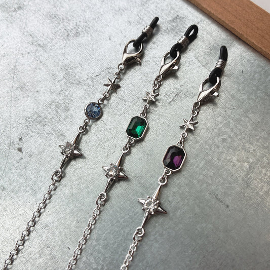 星の輝き眼鏡チェーン