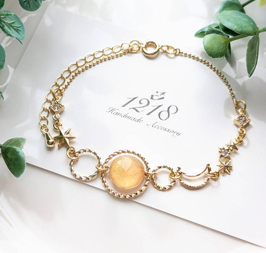 夜に輝く満月　ブレスレット