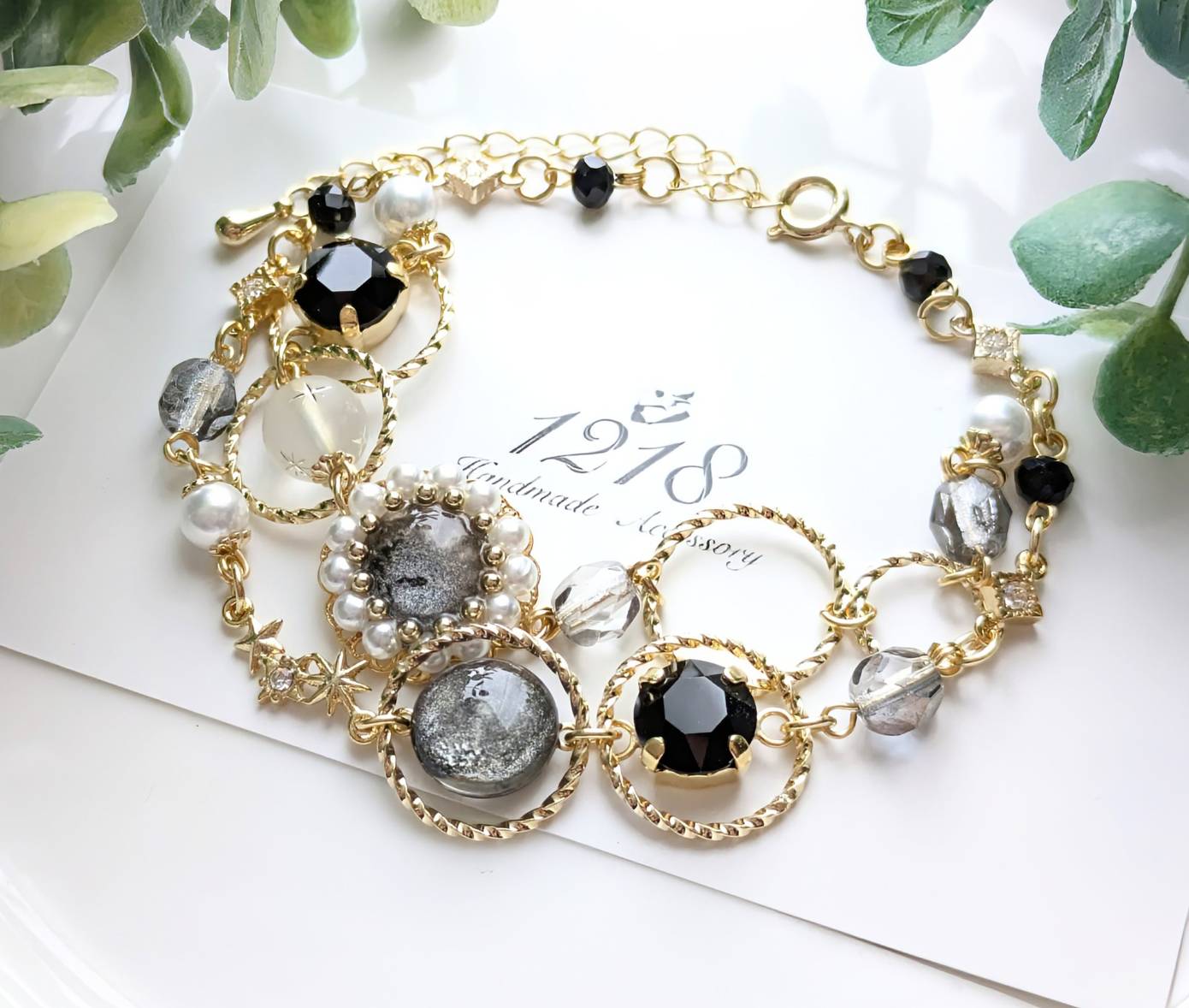 白い月の夜 ブレスレット – 宙フェス夜市