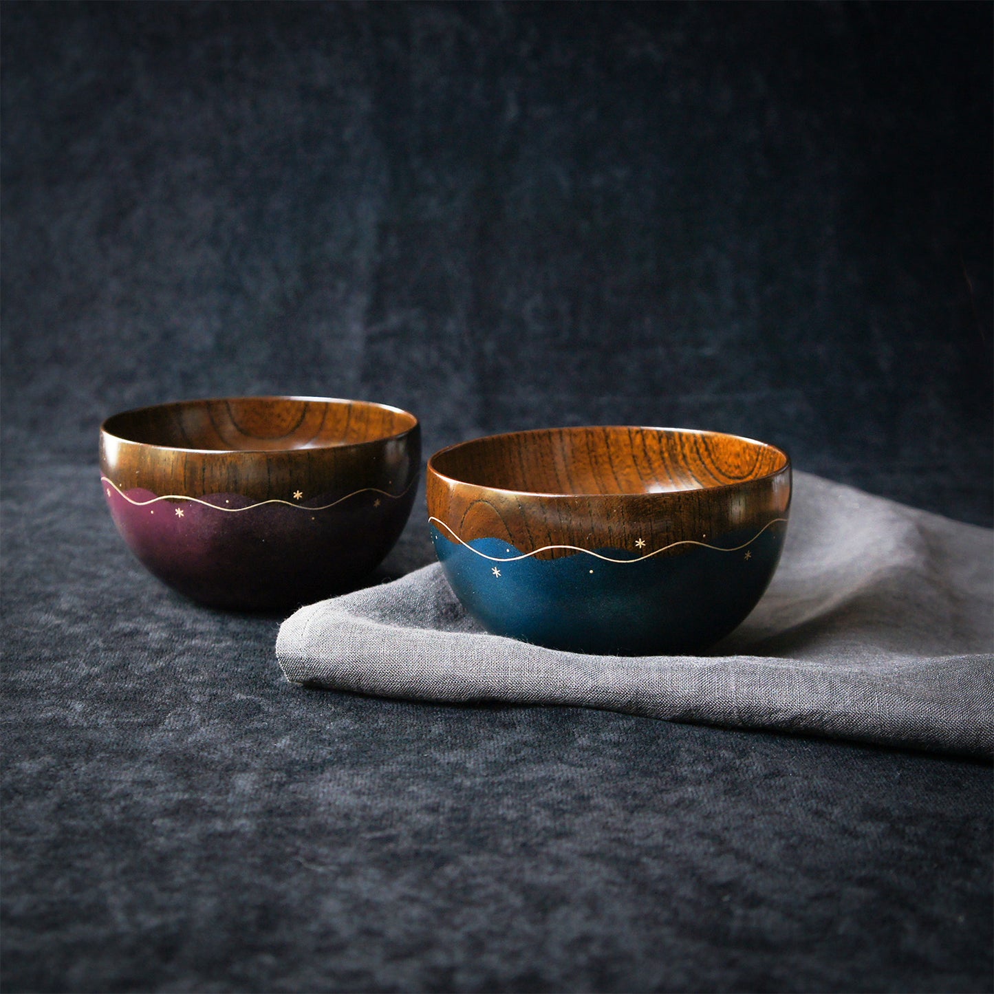 たゆたう星空のボウル　青・紫