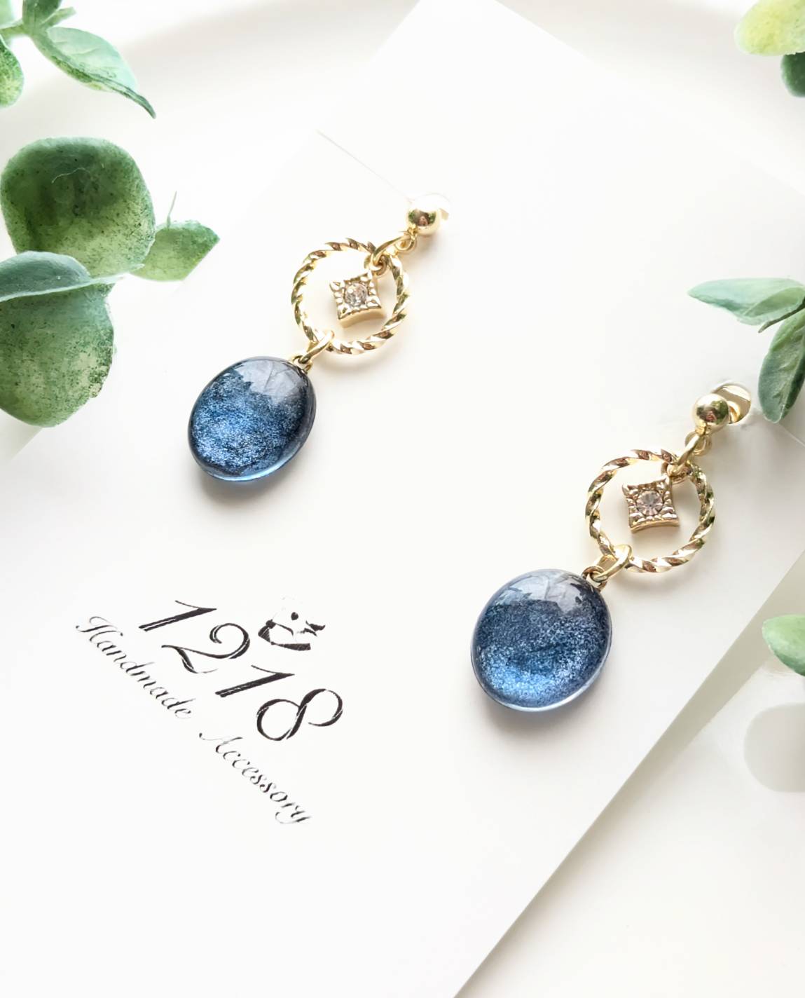 夜空の青とヒトツ星　イヤリング・ピアス