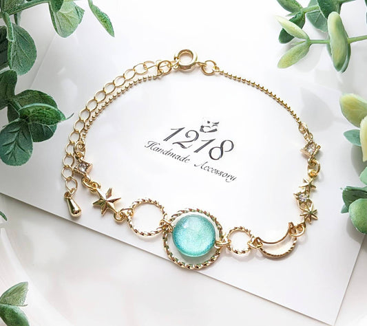 昼空に輝く月　ブレスレット