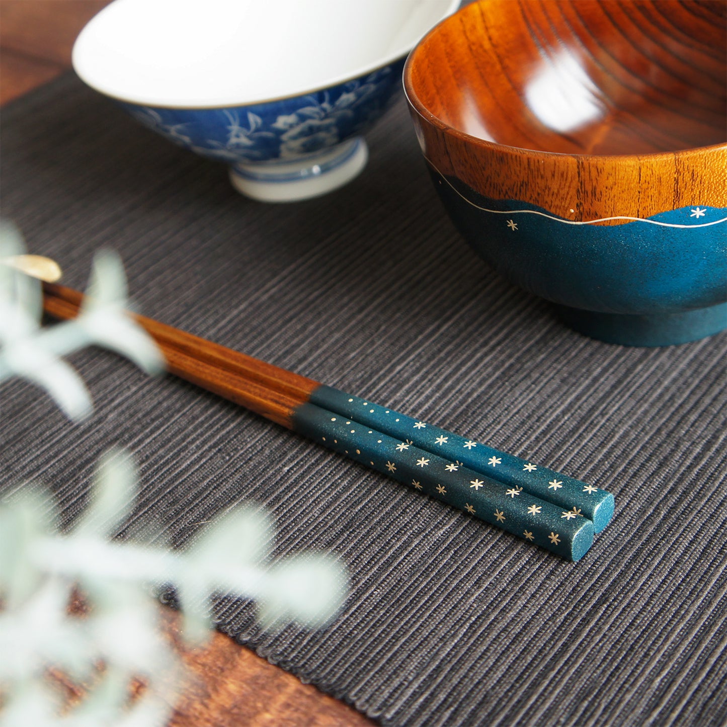 星踊る夜空のお箸　青/紫