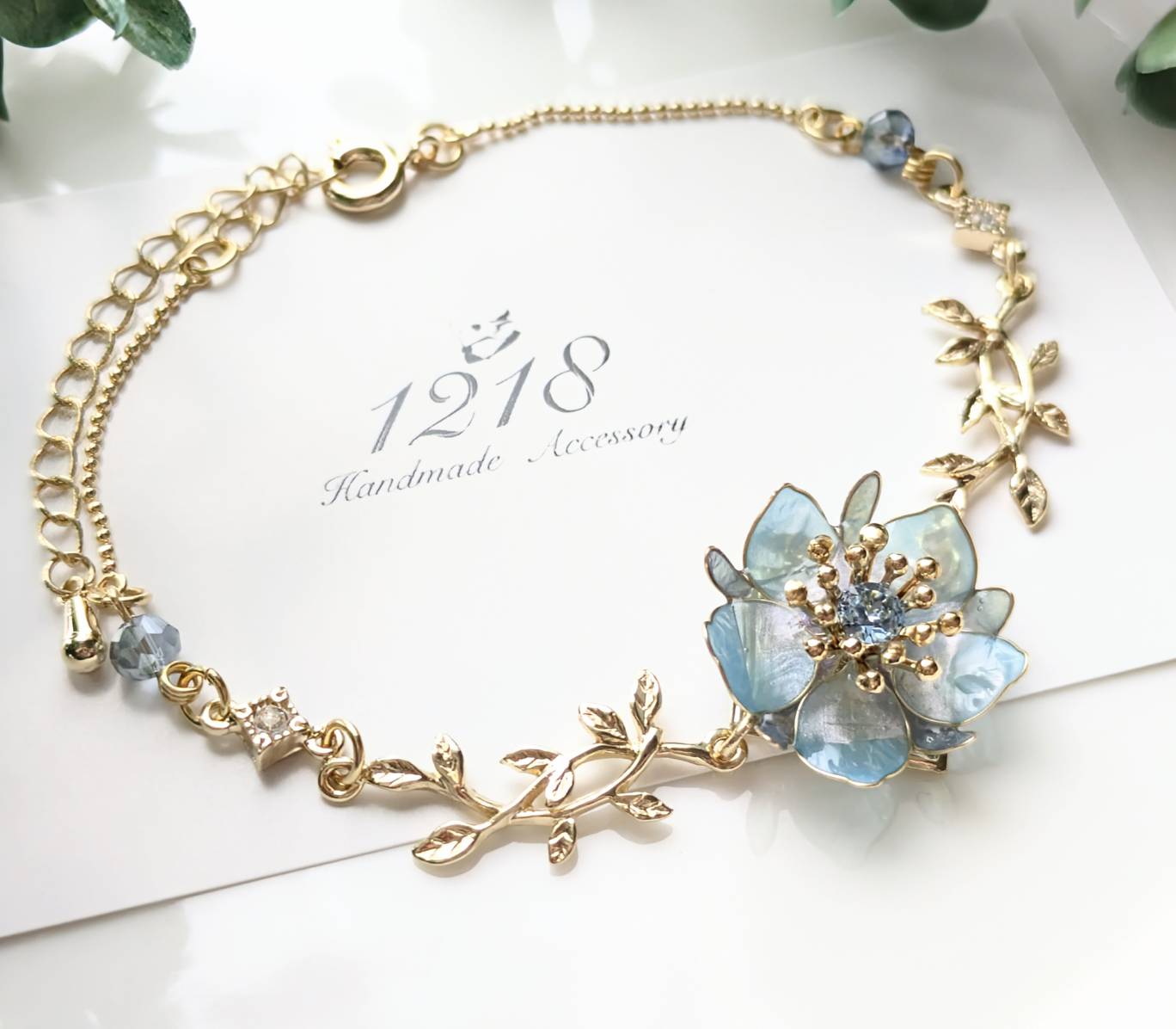 空を映した晴天の花 ブレスレット – 宙フェス夜市