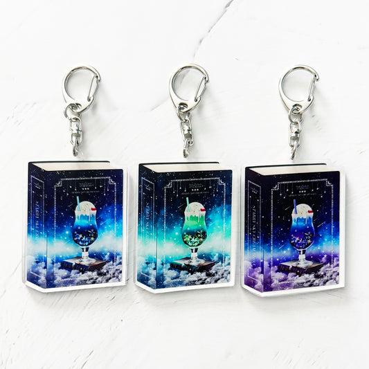 【ブック型アクリルキーホルダー 】星空のクリームソーダ