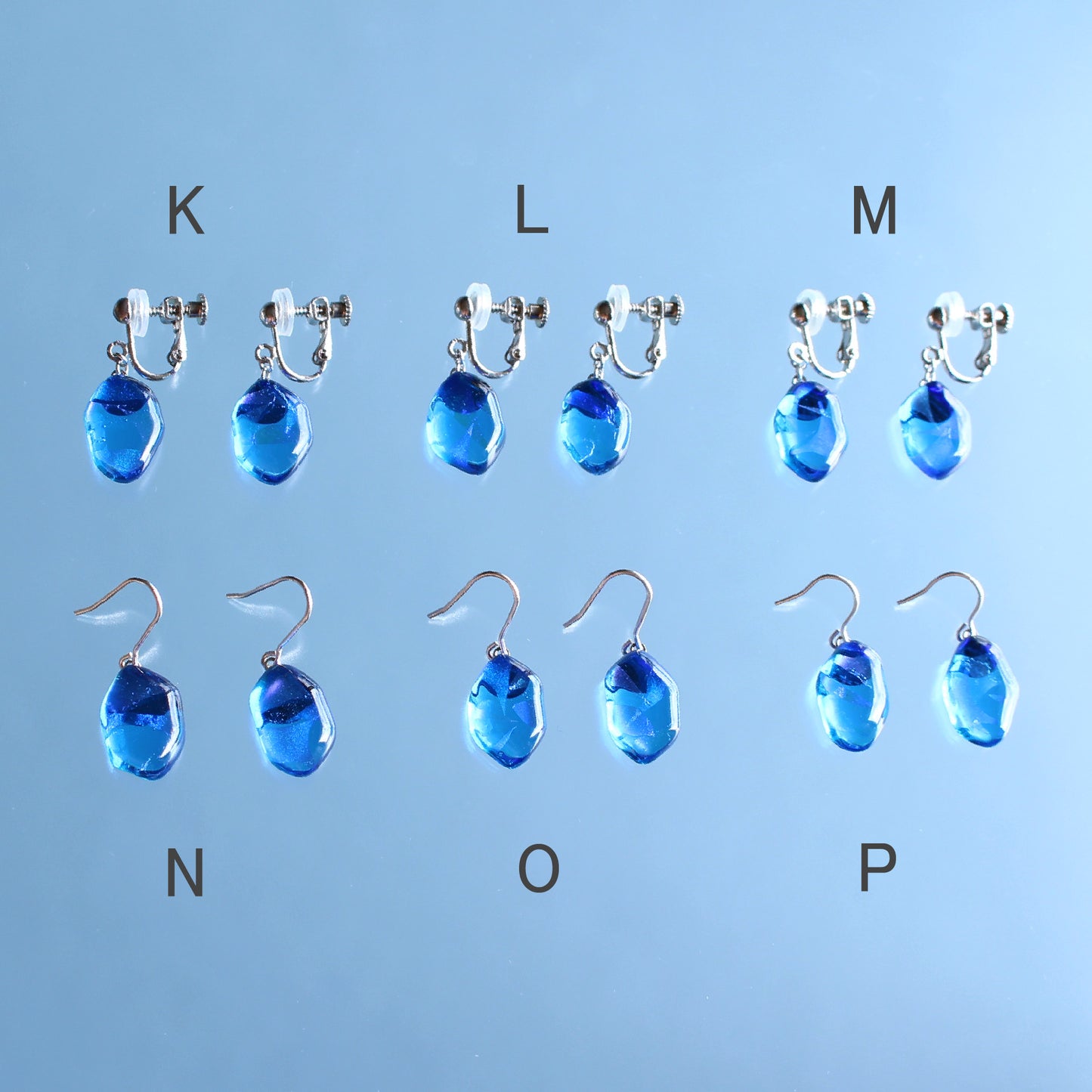 氷石glassの耳飾り ~透月/月下/心星~