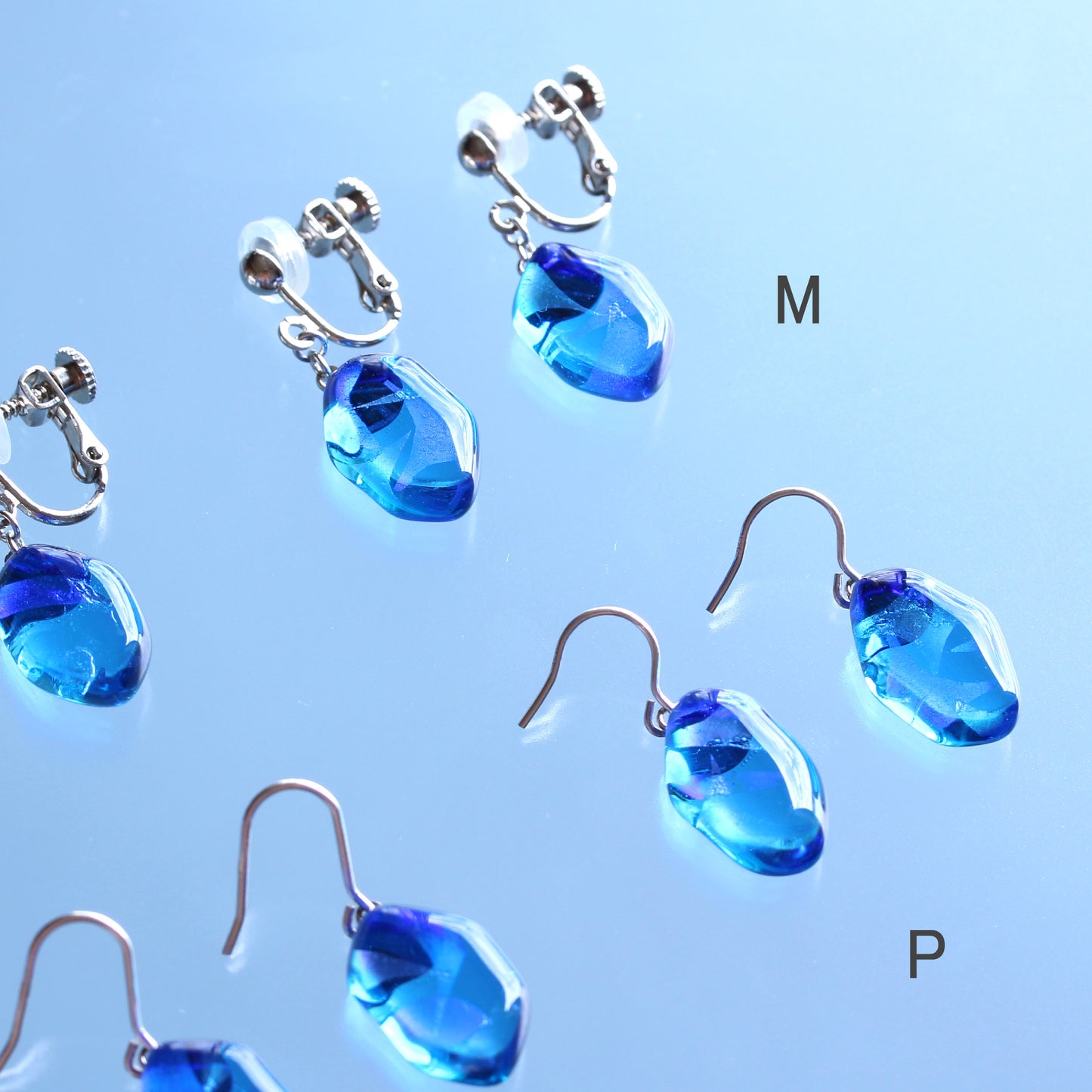 氷石glassの耳飾り ~透月/月下/心星~