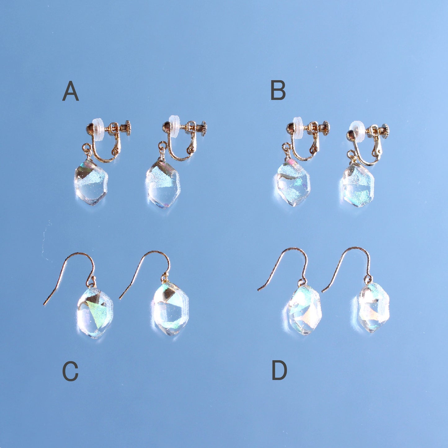 氷石glassの耳飾り ~透月/月下/心星~