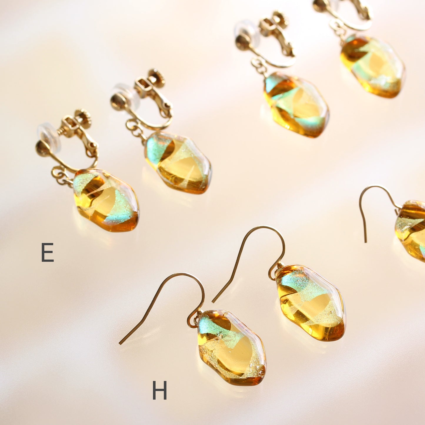 氷石glassの耳飾り ~透月/月下/心星~