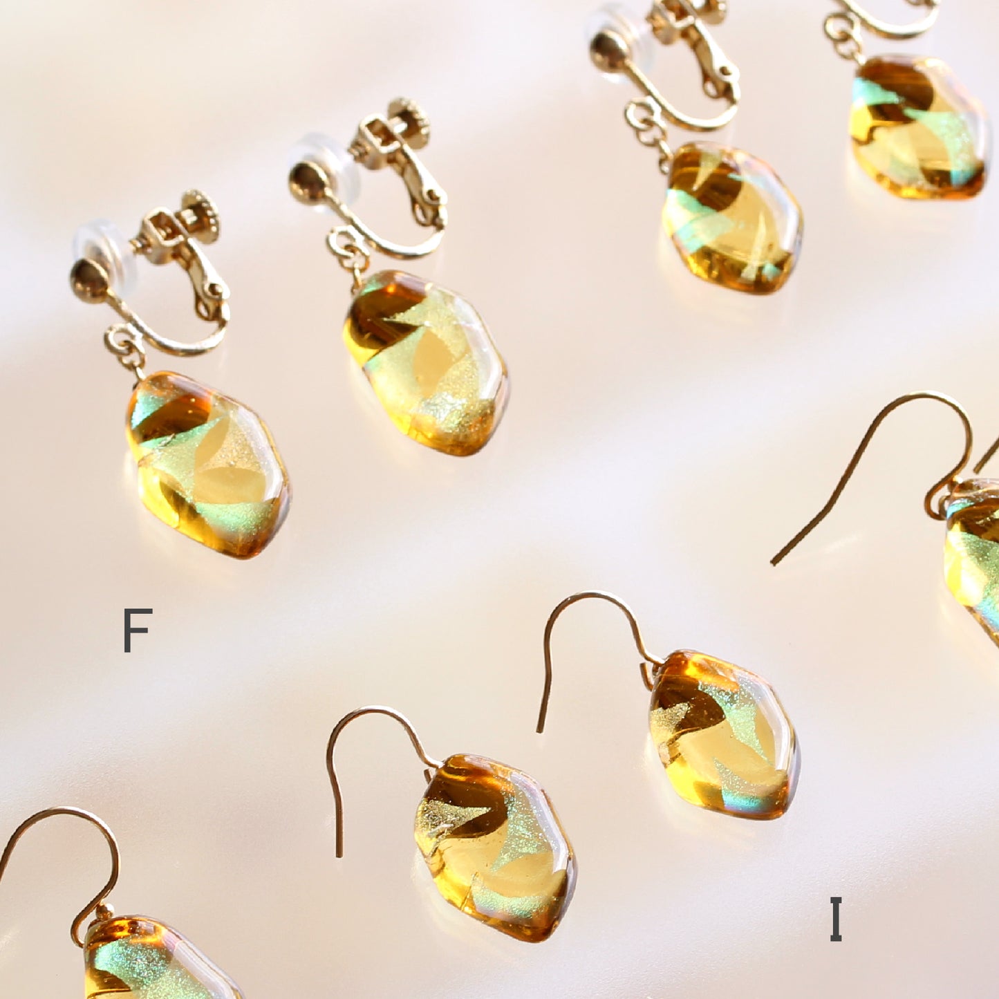 氷石glassの耳飾り ~透月/月下/心星~