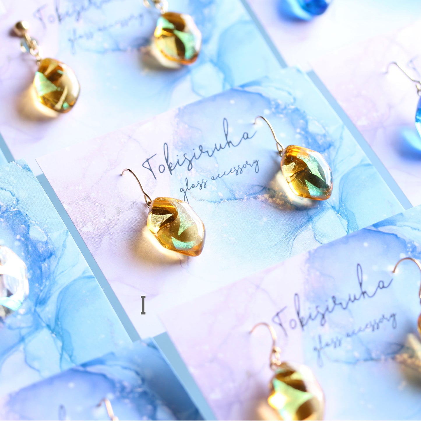 氷石glassの耳飾り ~透月/月下/心星~