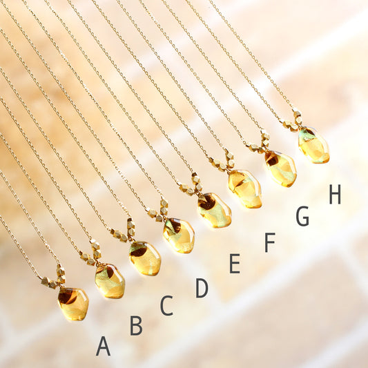 氷石glass ネックレス ~月下~