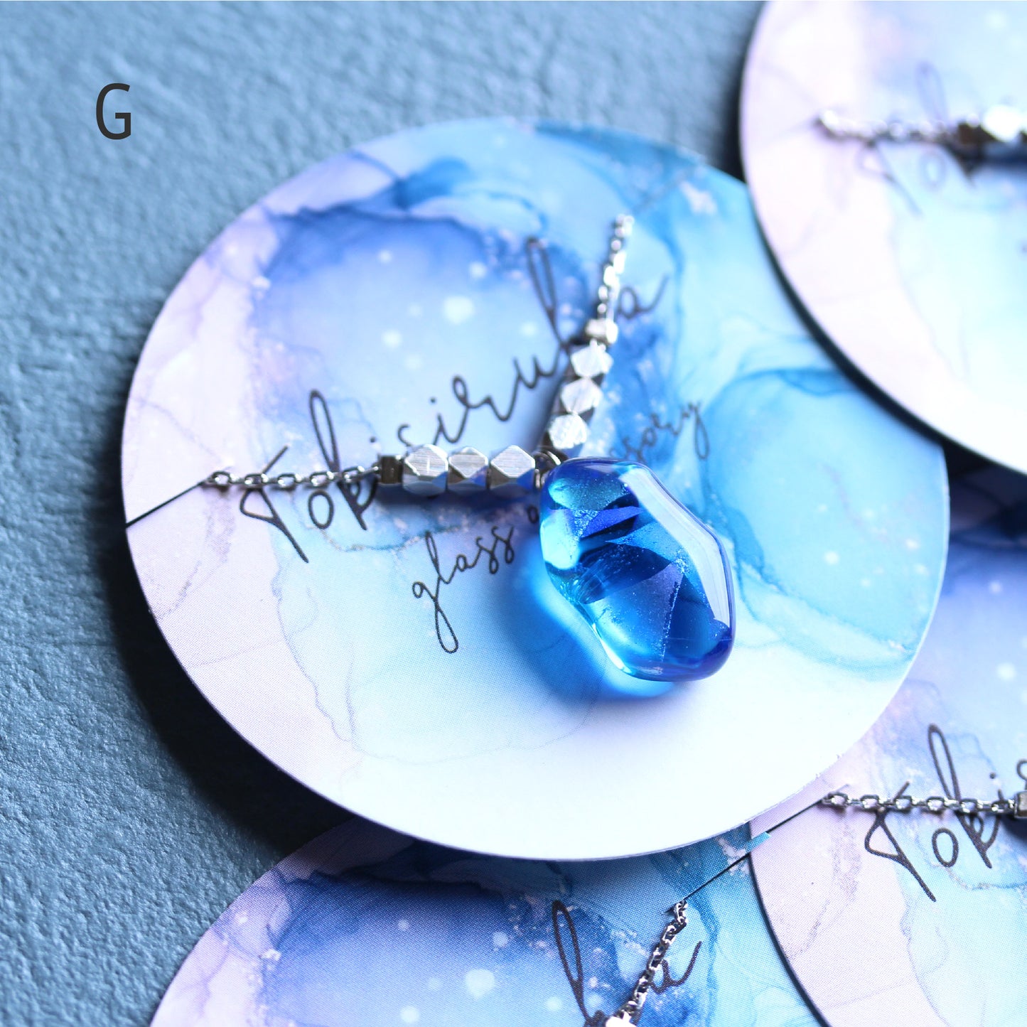 氷石glass ネックレス~ 心星 ~