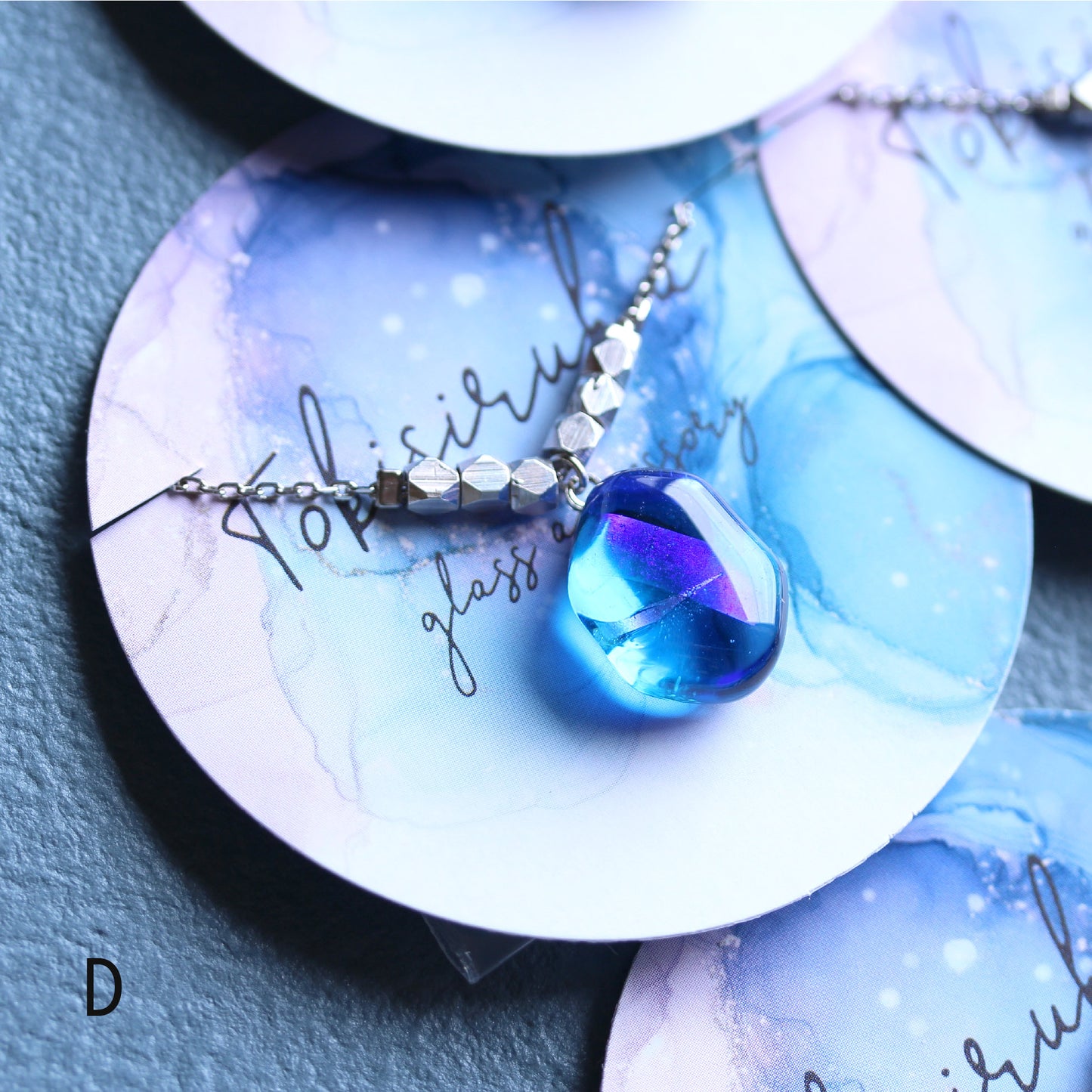 氷石glass ネックレス~ 心星 ~