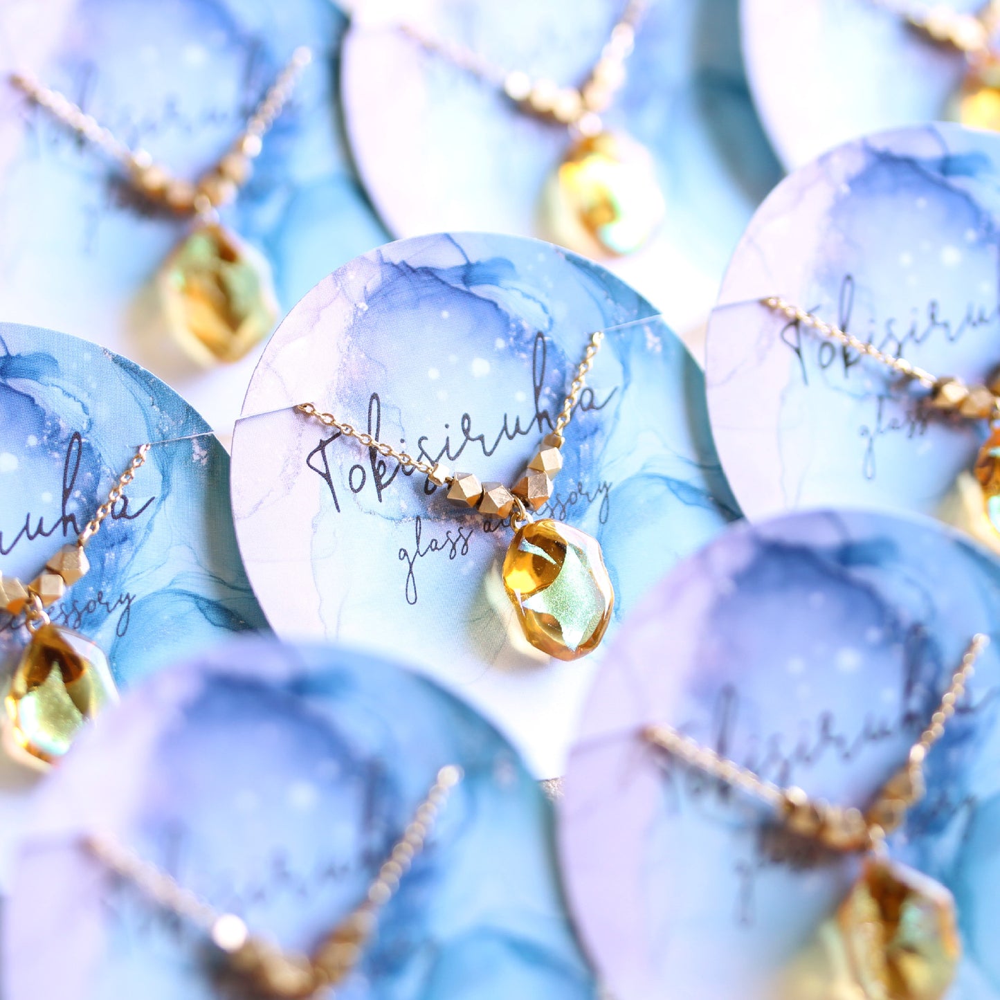 氷石glass ネックレス ~月下~