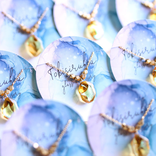 氷石glass ネックレス ~月下~