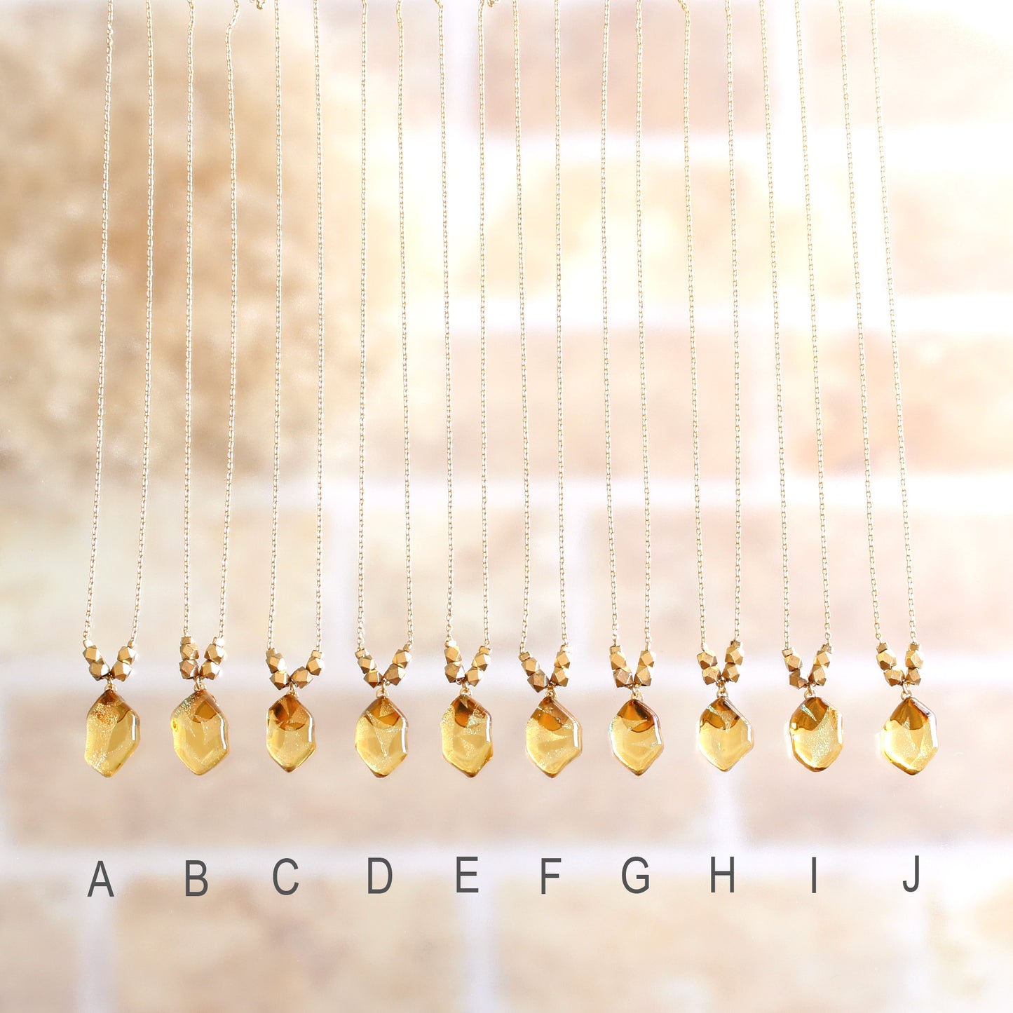 氷石glass ネックレス ~月下~