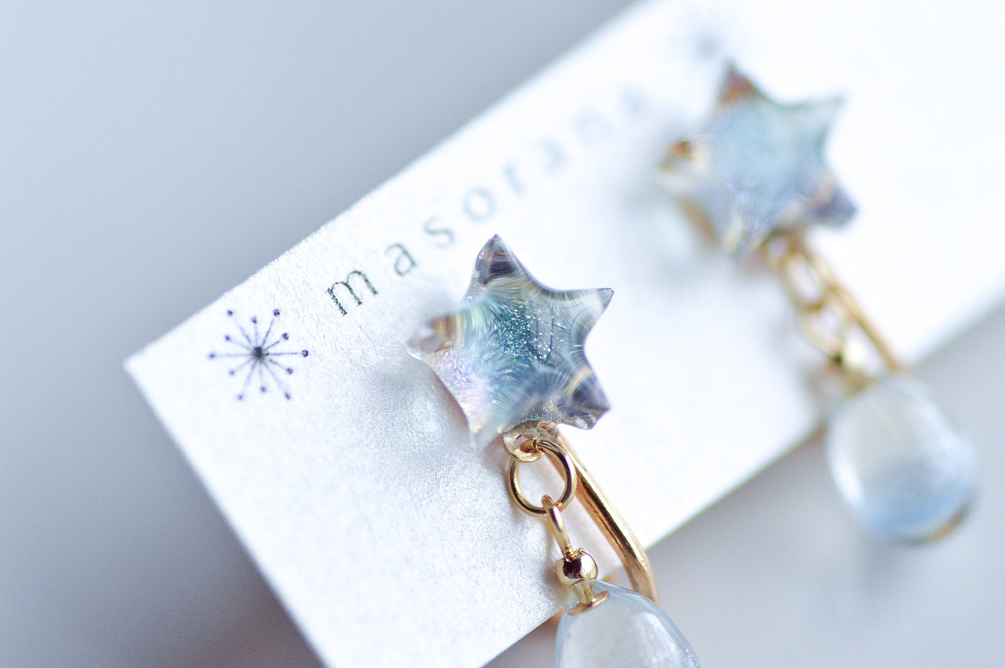 星空の夜の雫イヤリングorピアス