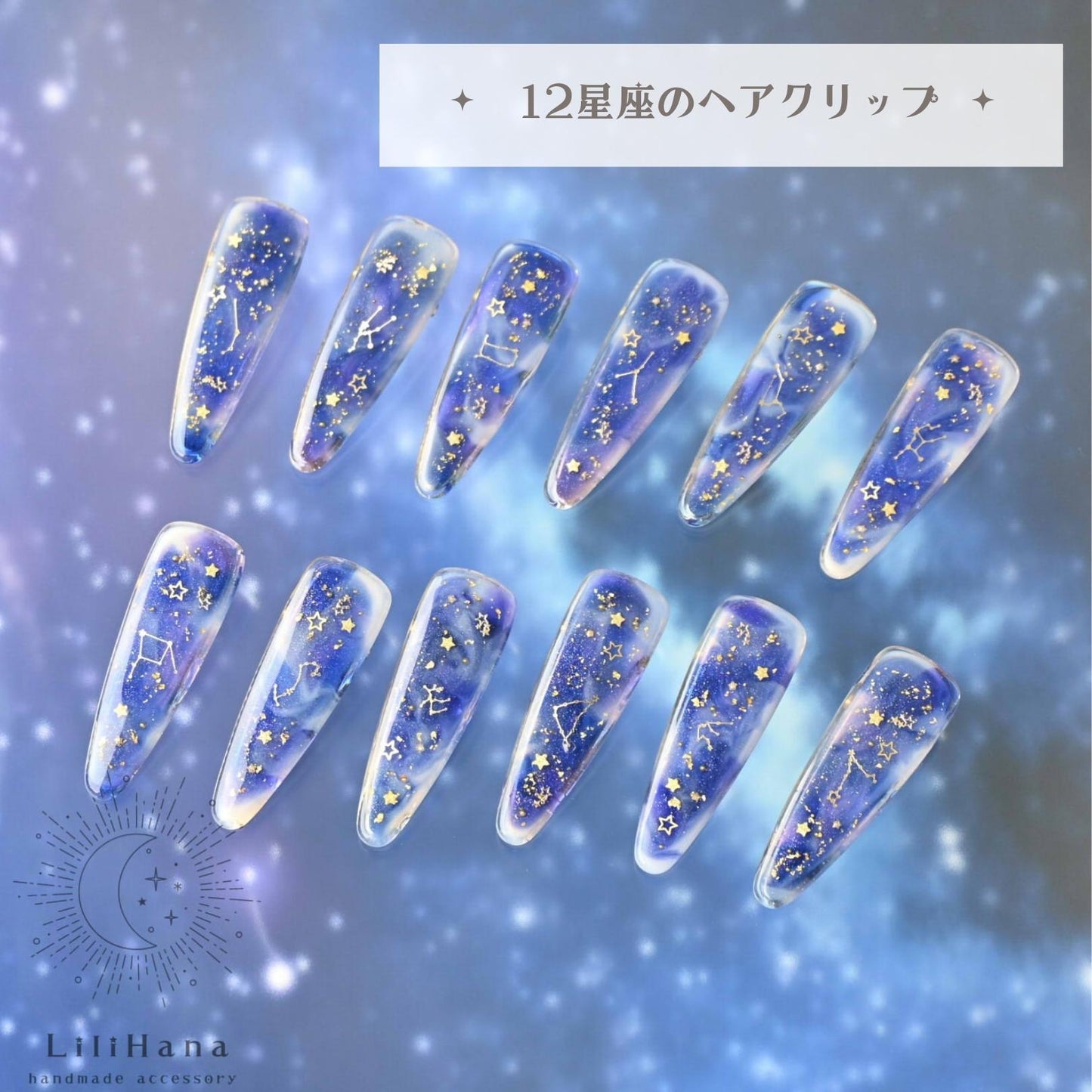 12星座のヘアクリップ