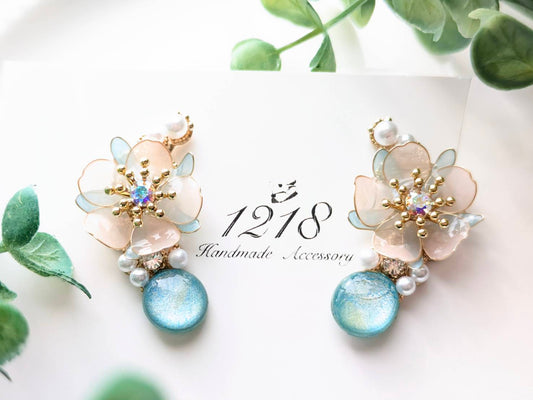 晴天に咲く桜　イヤーカフ