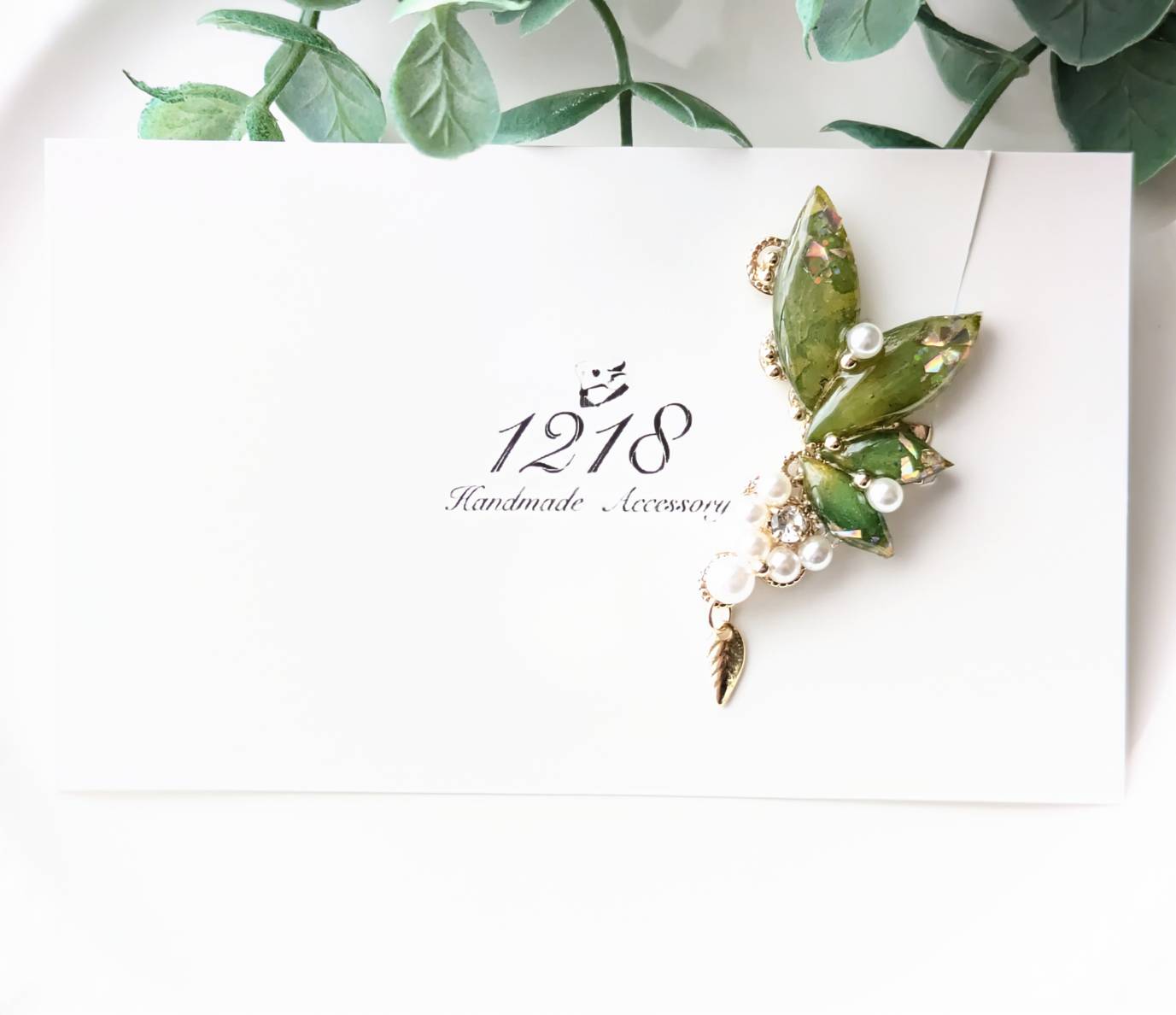 芽吹く若葉に歌う妖精　イヤーカフ