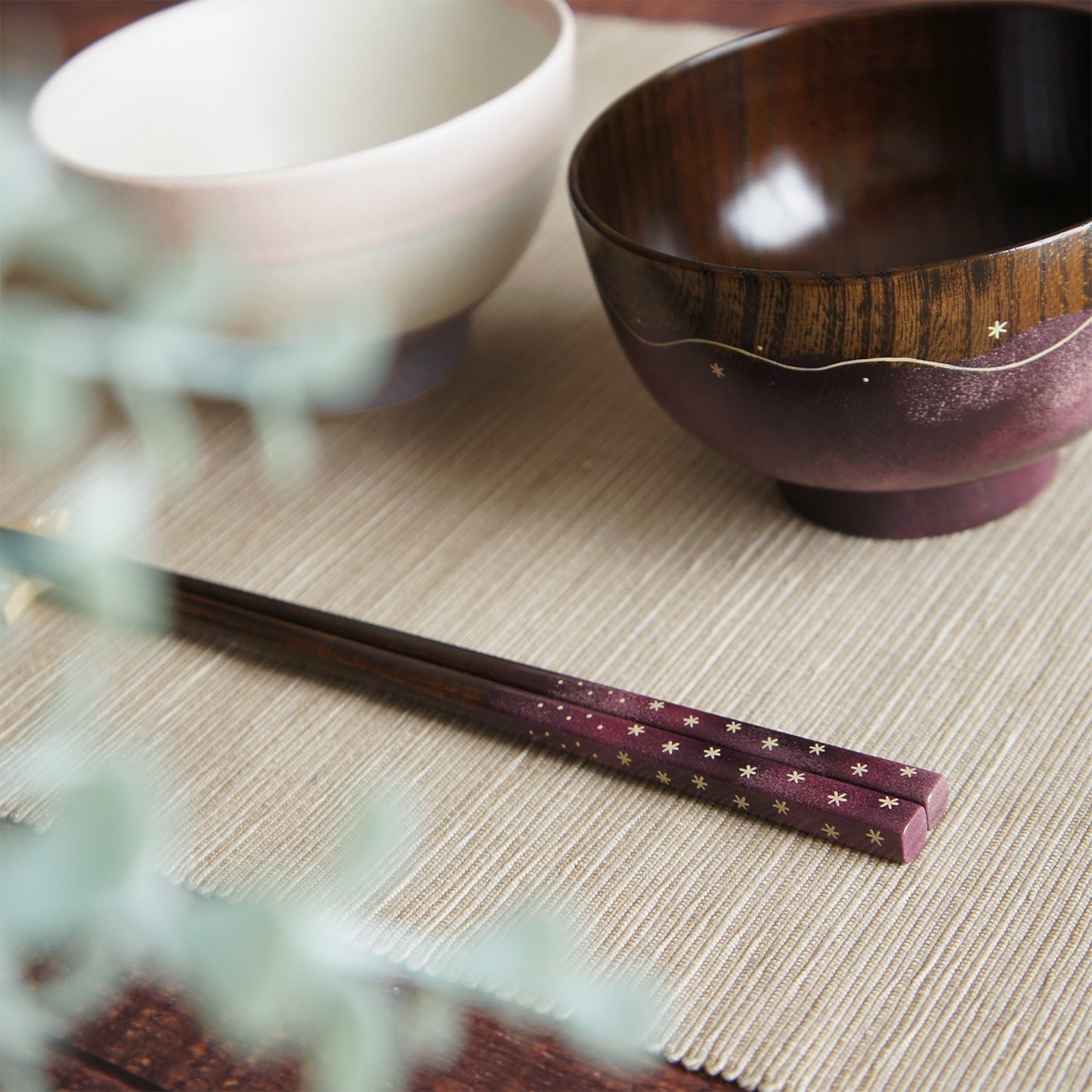 星踊る夜空のお箸　青/紫