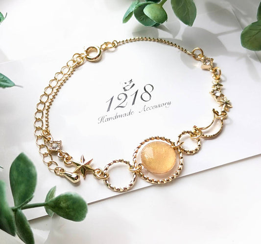 夜に輝く満月　ブレスレット