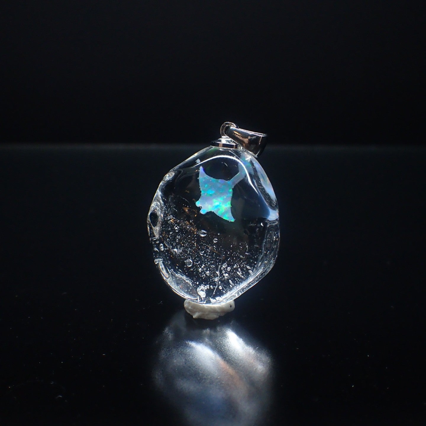 「オーシャン」ガラスペンダント/マンタ