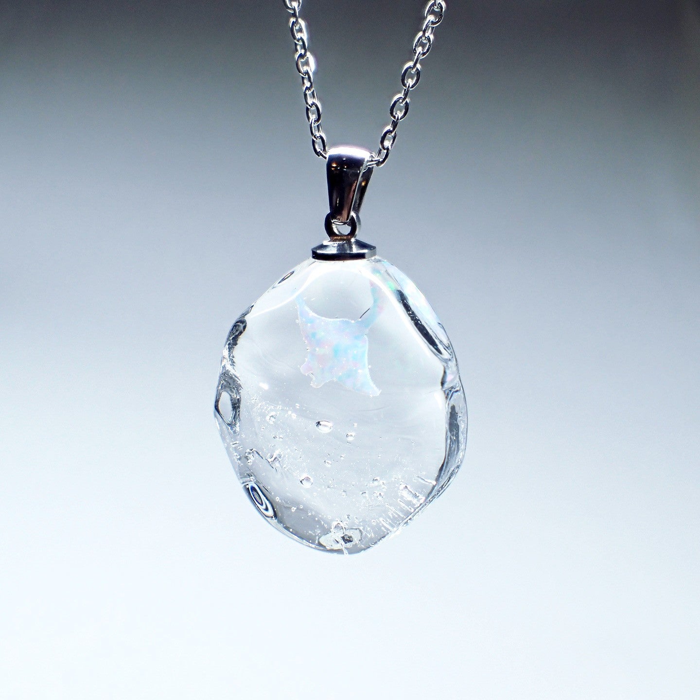 「オーシャン」ガラスペンダント/マンタ