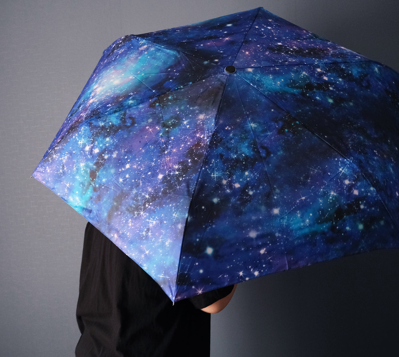【折りたたみ傘・日傘】星と銀河の宇宙柄"／晴雨兼用