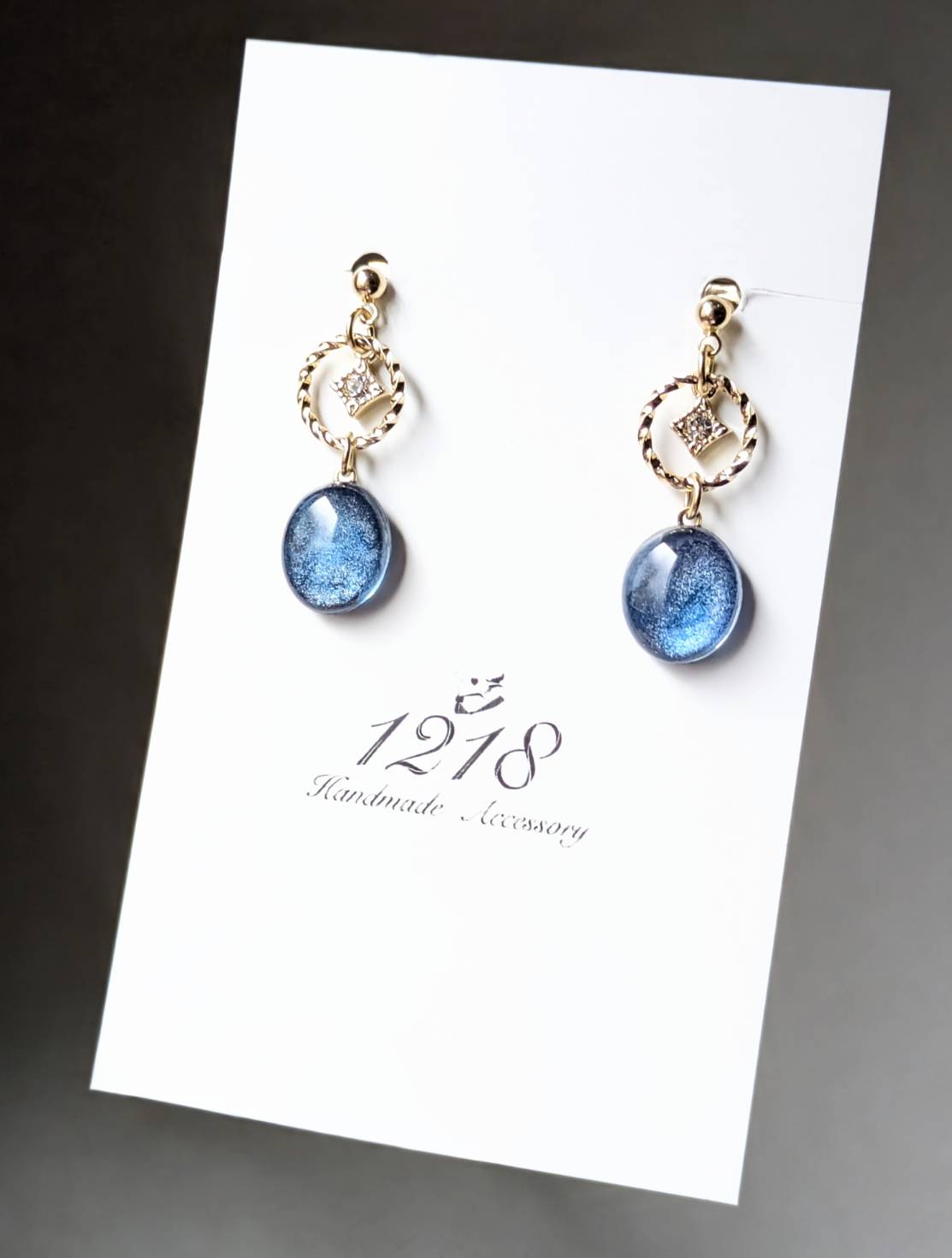 夜空の青とヒトツ星　イヤリング・ピアス