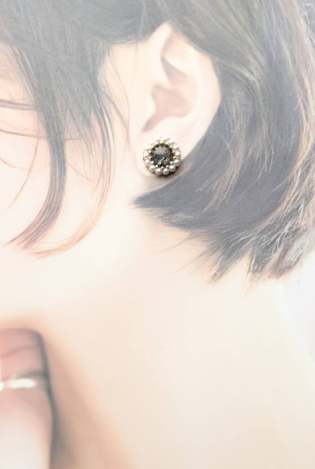 白い月の夜　イヤリング・ピアス