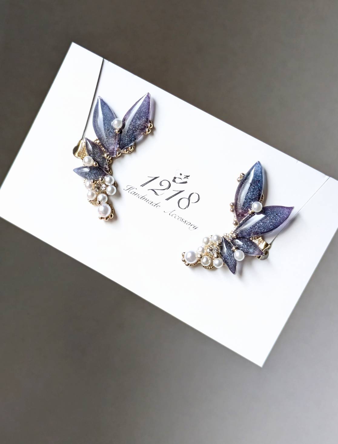 星夜に羽ばたく妖精の羽　イヤーカフ