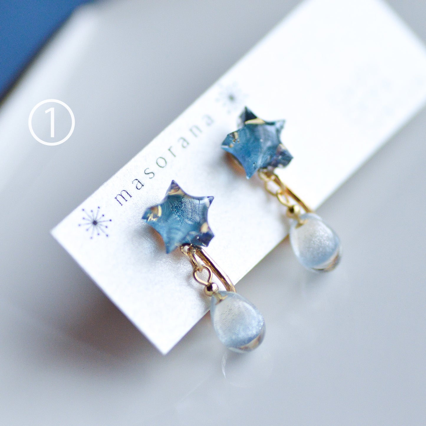 星空の夜の雫イヤリングorピアス