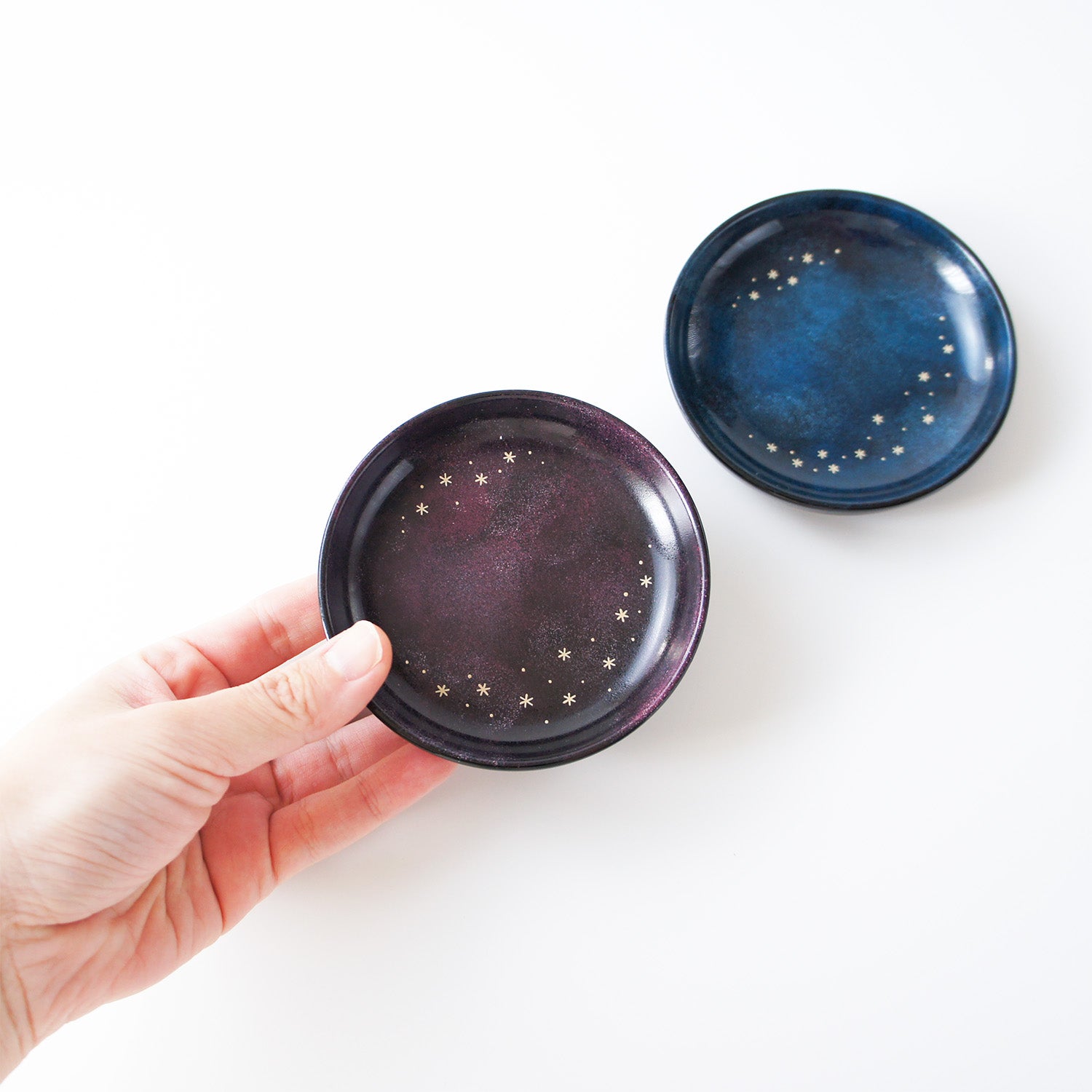 星かがやく夜の豆皿 青・紫 – 宙フェス夜市