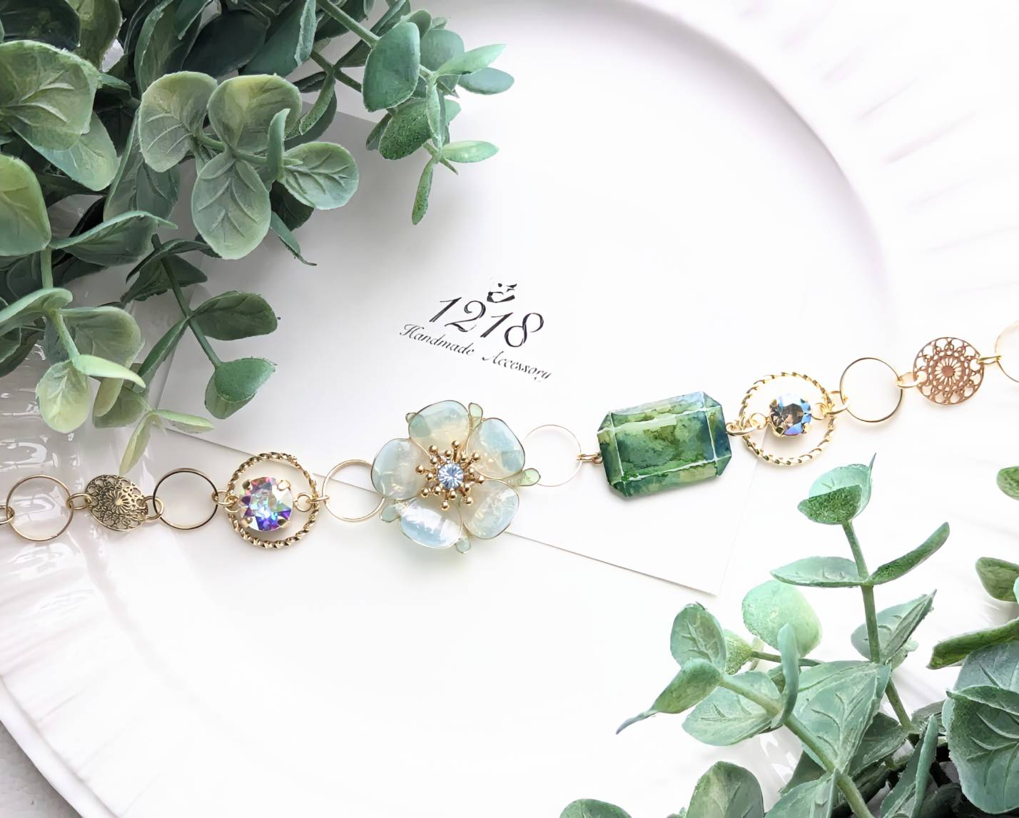 魔女の花庭の腕飾り　ブレスレット/ライトブルー