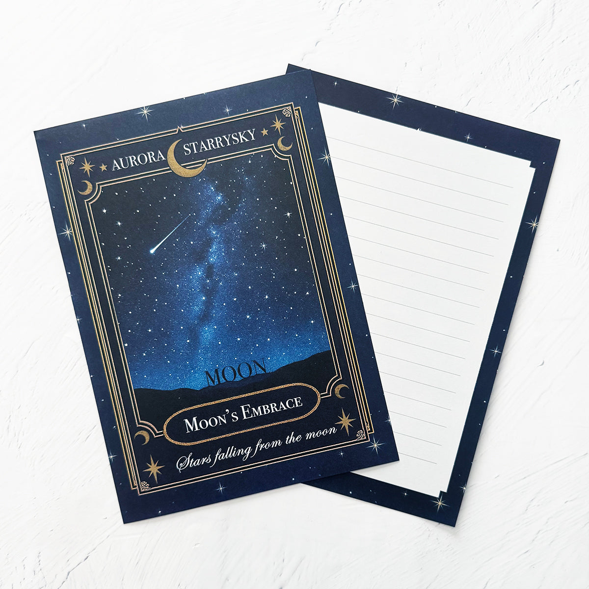 【レターセット】星空香水瓶 オーロラ ラベル柄