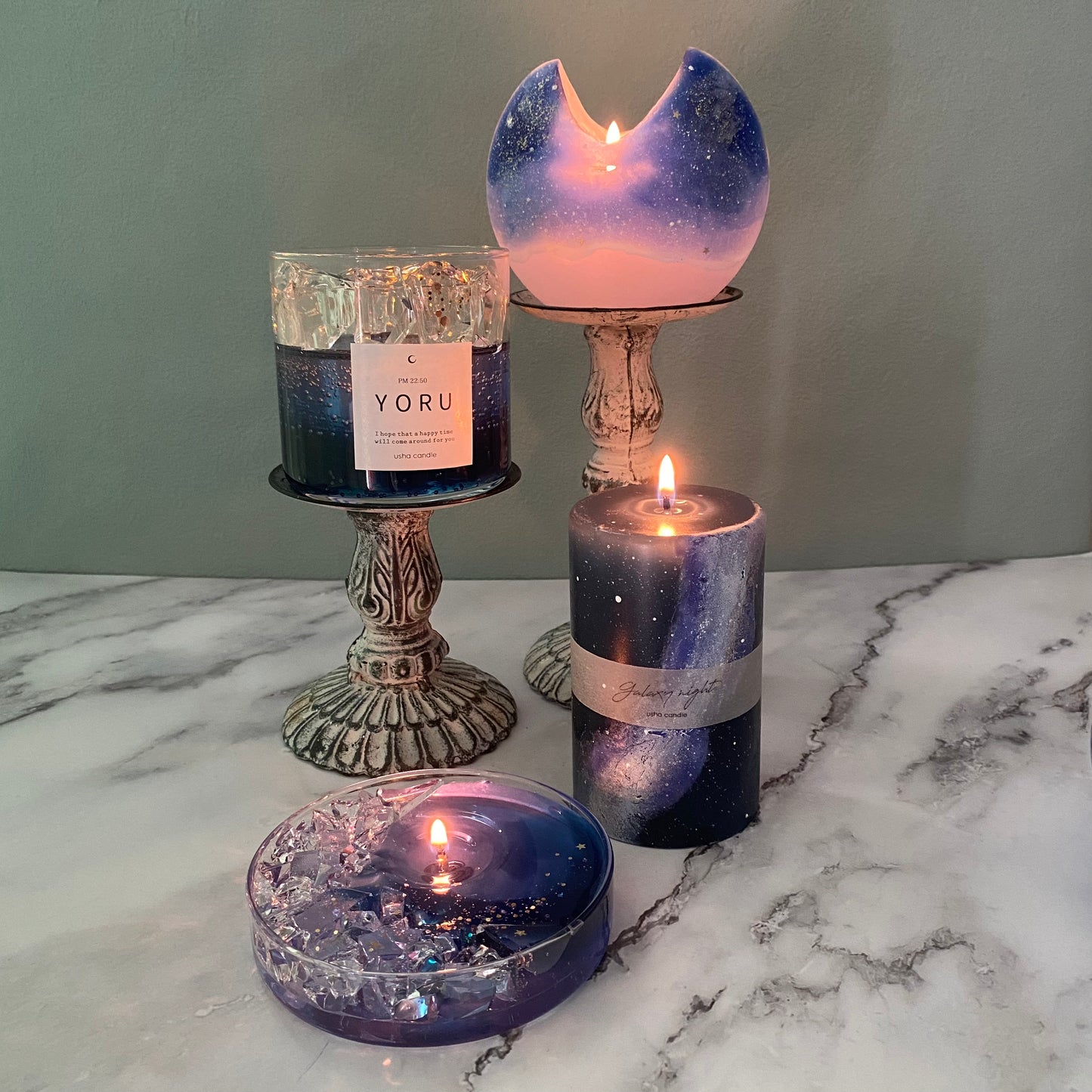 真夜中Crystal Moon Candle