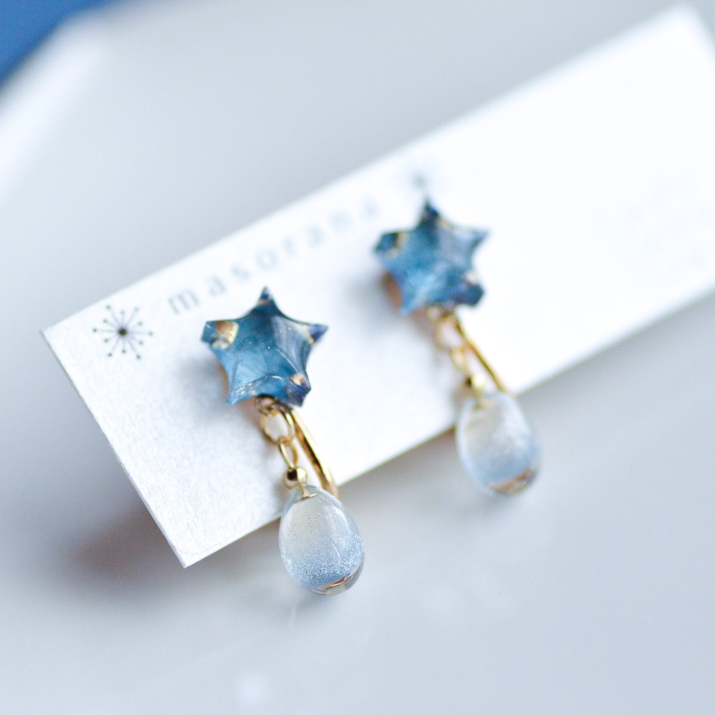 星空の夜の雫イヤリングorピアス