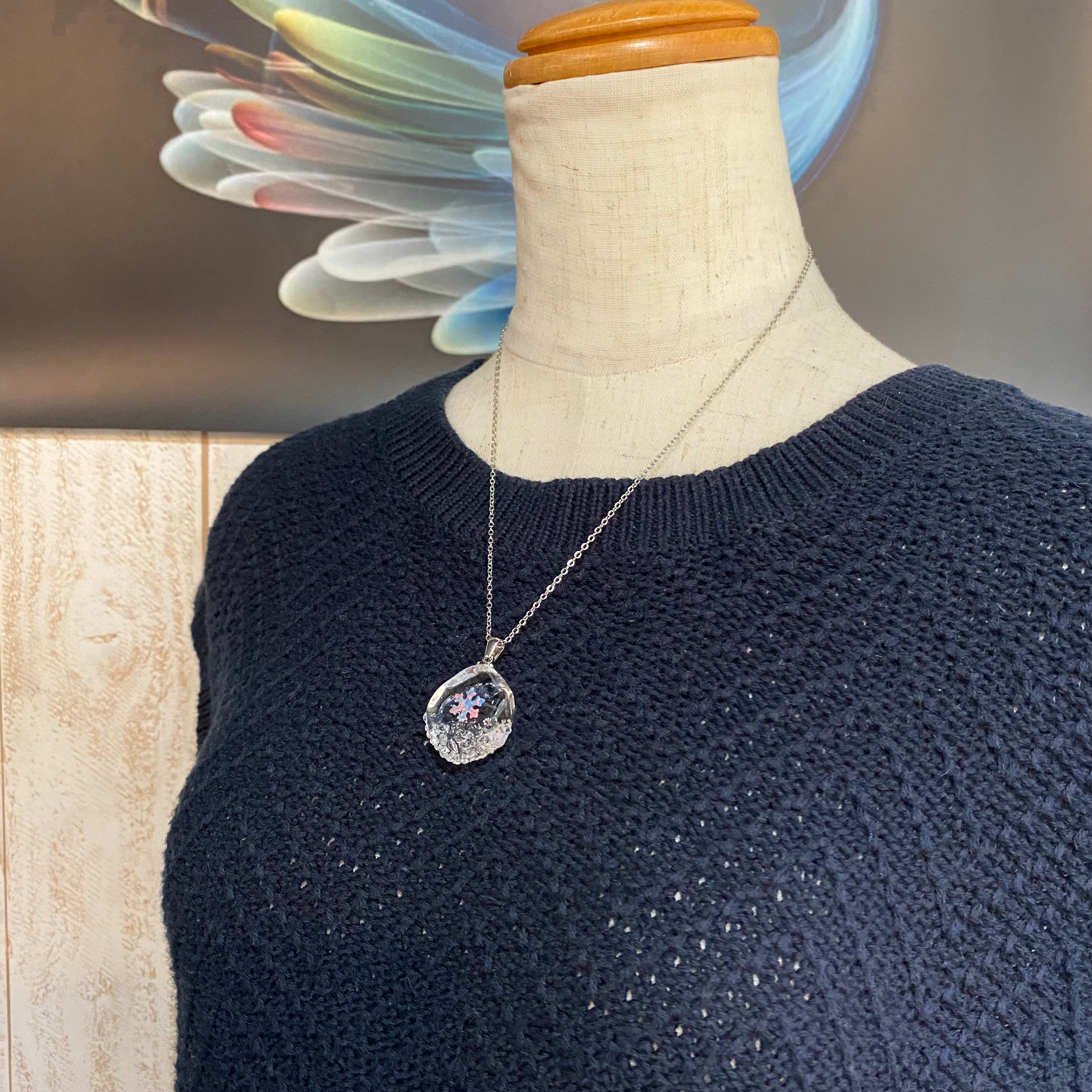 雪の氷」ガラスペンダント – 宙フェス夜市