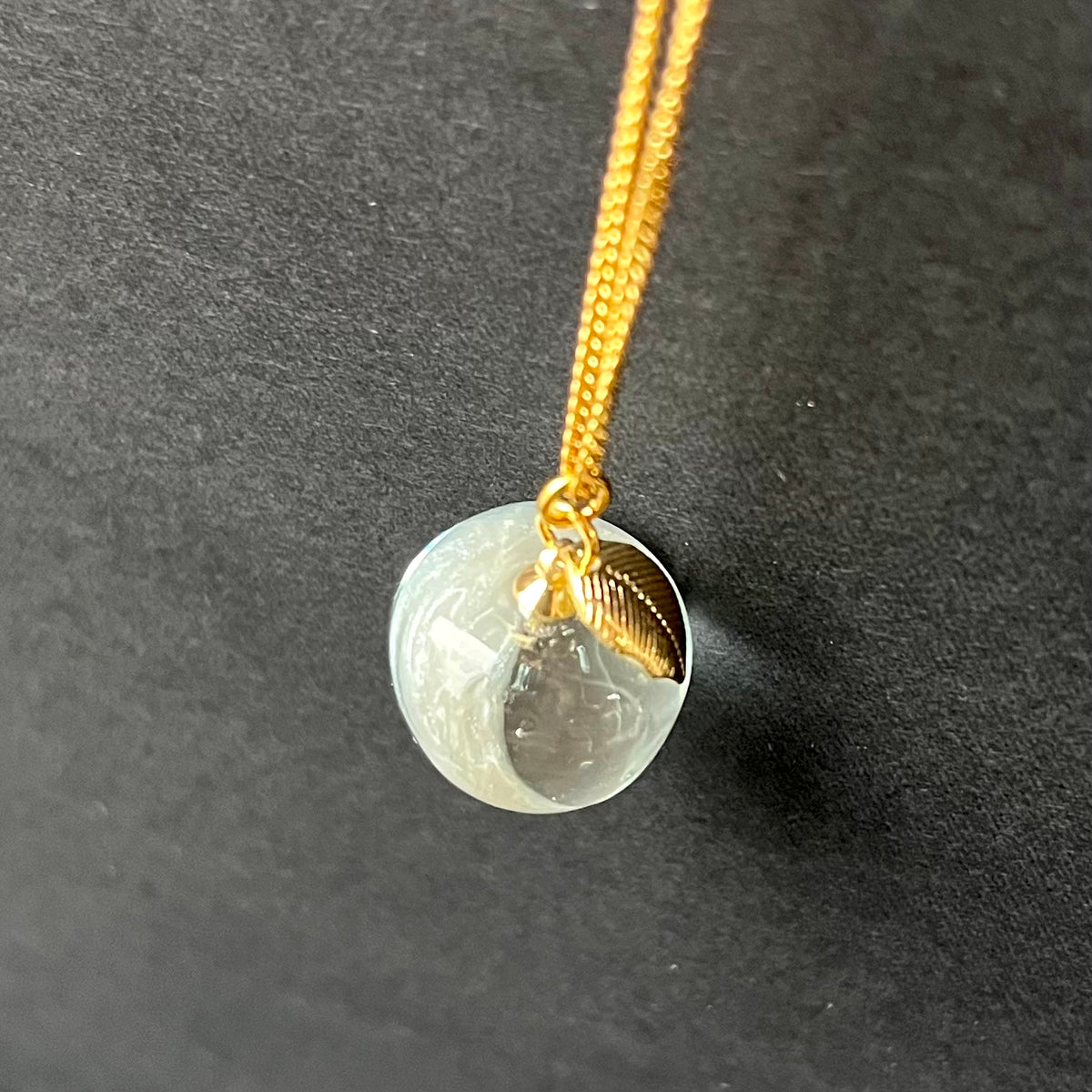 apple moon 三日月が浮かぶりんご　ネックレス