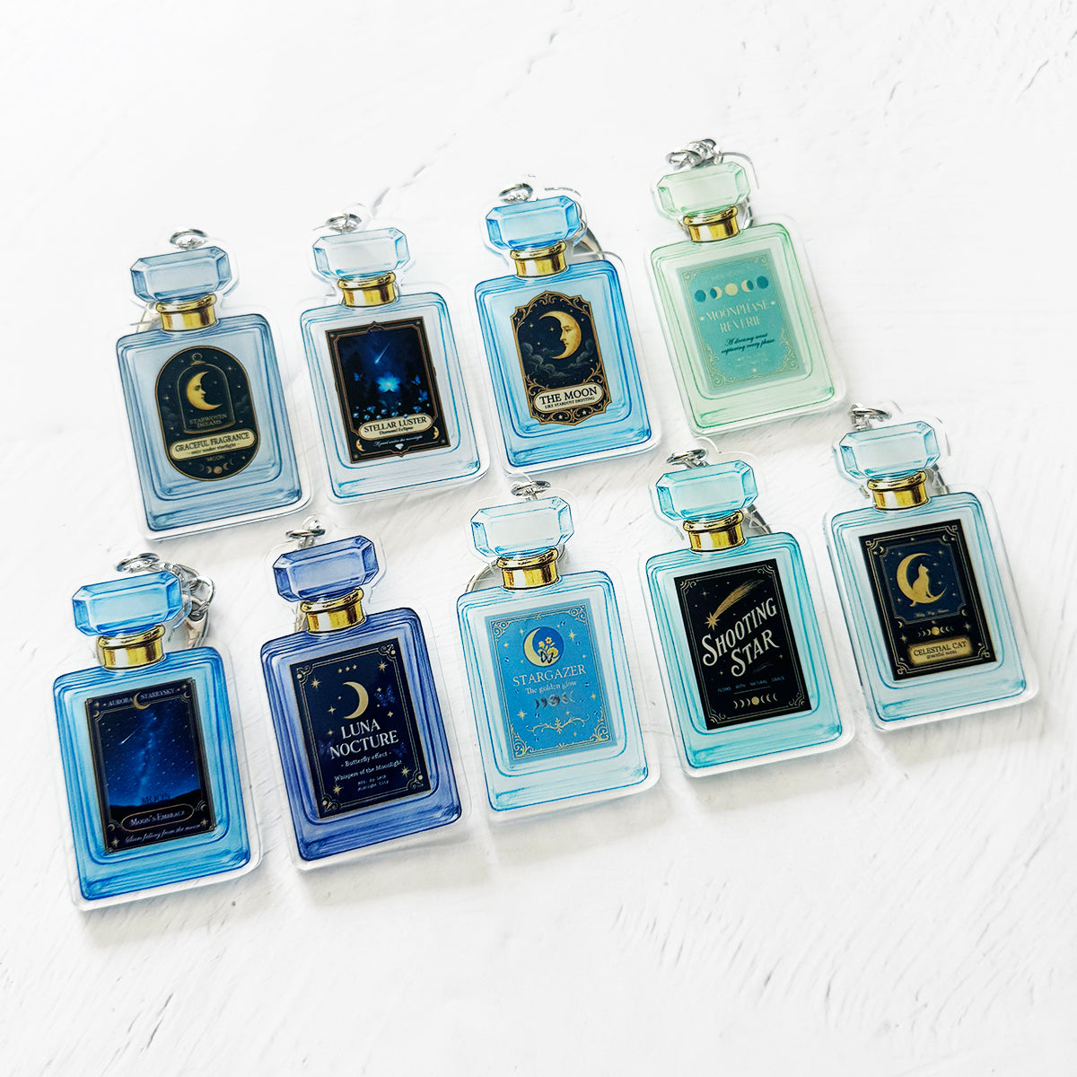 凛　香水瓶キーホルダー ダイカットキーホルダー 】星空香水瓶 – 宙フェス夜市