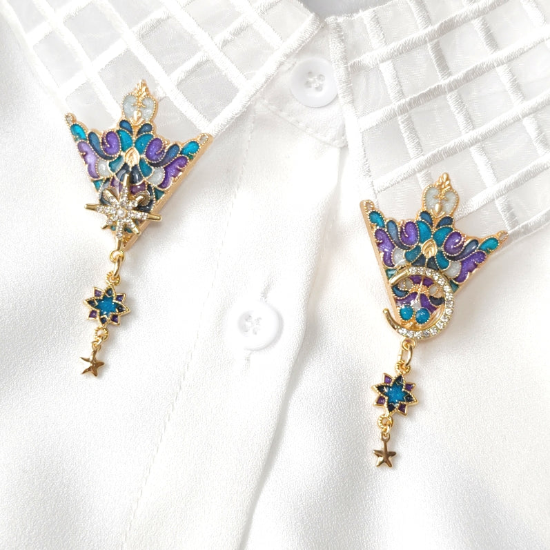 星月夜の襟飾り