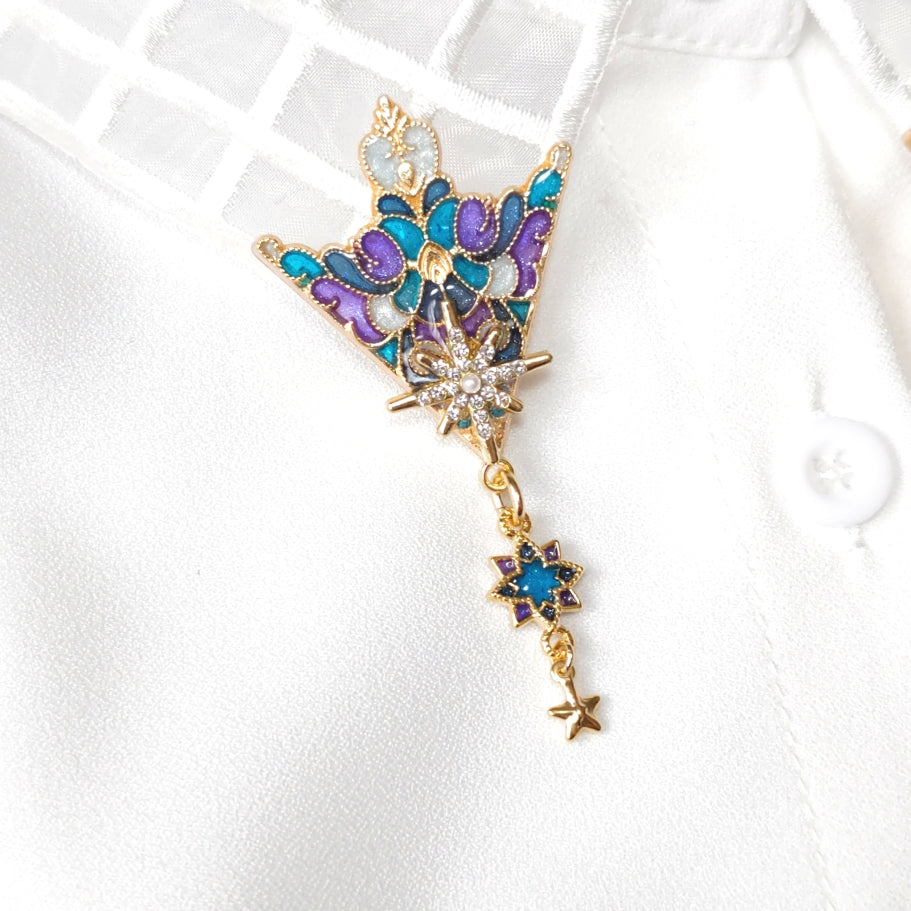 星月夜の襟飾り