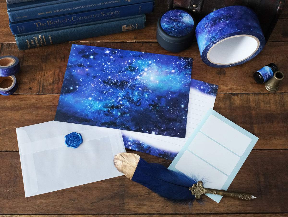 【レターセット・便箋】星と銀河の宇宙柄 | GALAXY